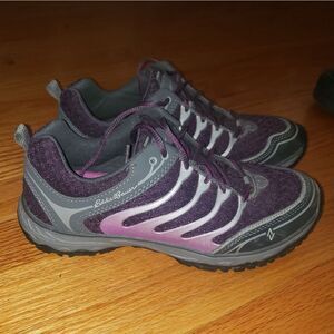 Eddie Bauer Low Top Lace Up Gray Purple Trail Running Sneakers 6031-512
